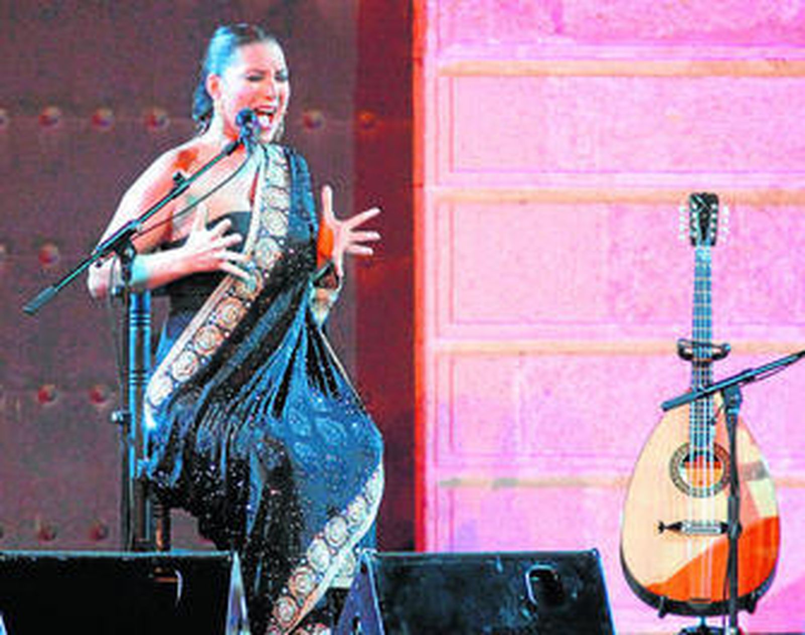 La cantaora Marina Heredia, anoche durante su actuación en el Real Alcázar.