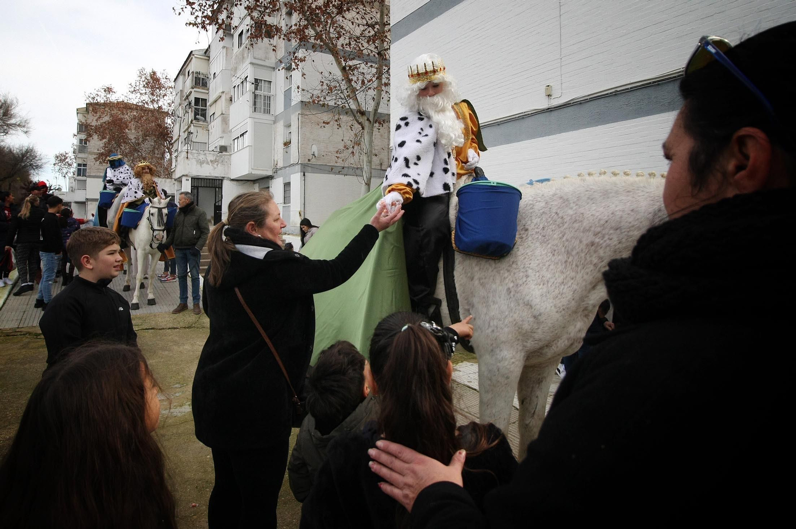 Imágenes de los Reyes Magos en la barriada de la Hispanidad