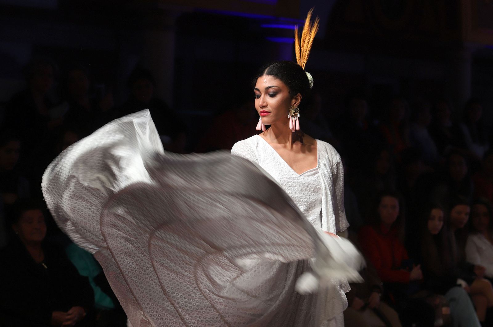 Huelva Flamenca 2023. Imágenes de la pasarela de moda flamenca de la modista Adelina Infante