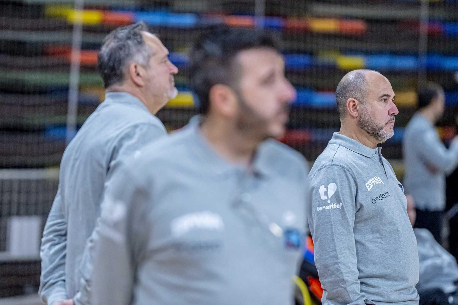 Alberto Díaz, Francis Alonso y Paco Aurioles, en la primera España de Chus Mateo