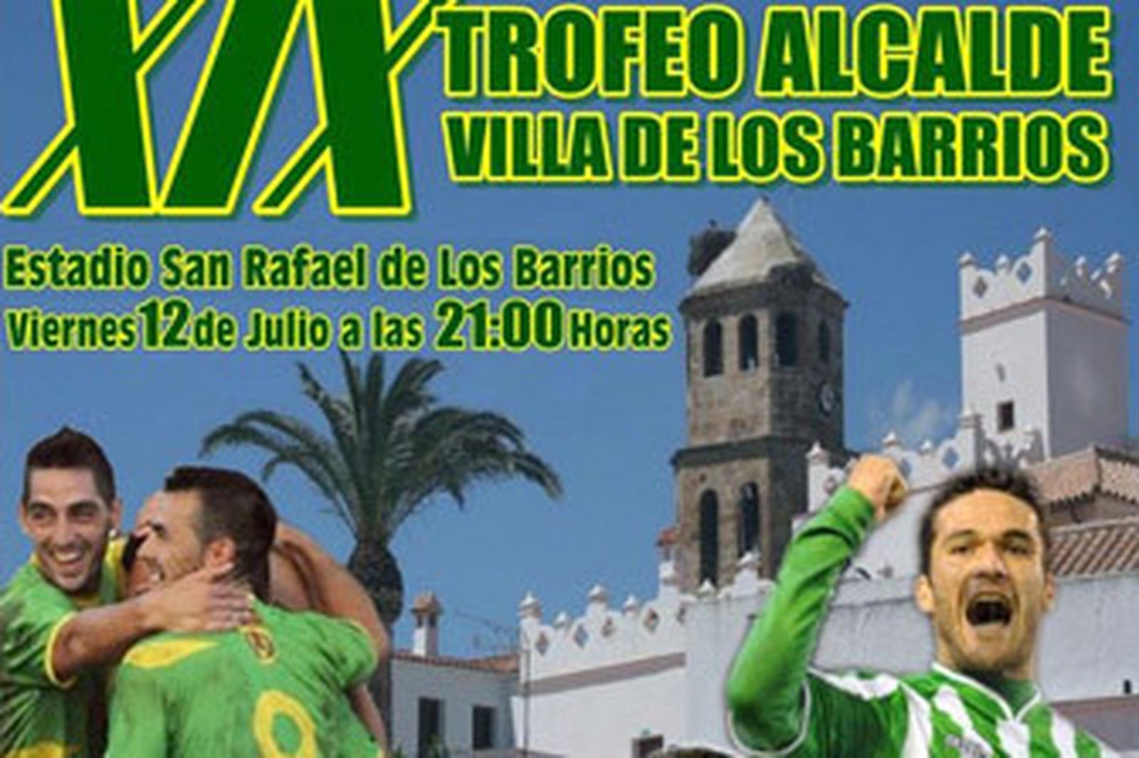 Cartel anunciador del amistoso.