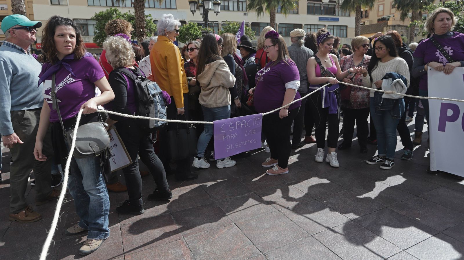 Imágenes de la manifestación  por el Día de la Mujer en Algeciras