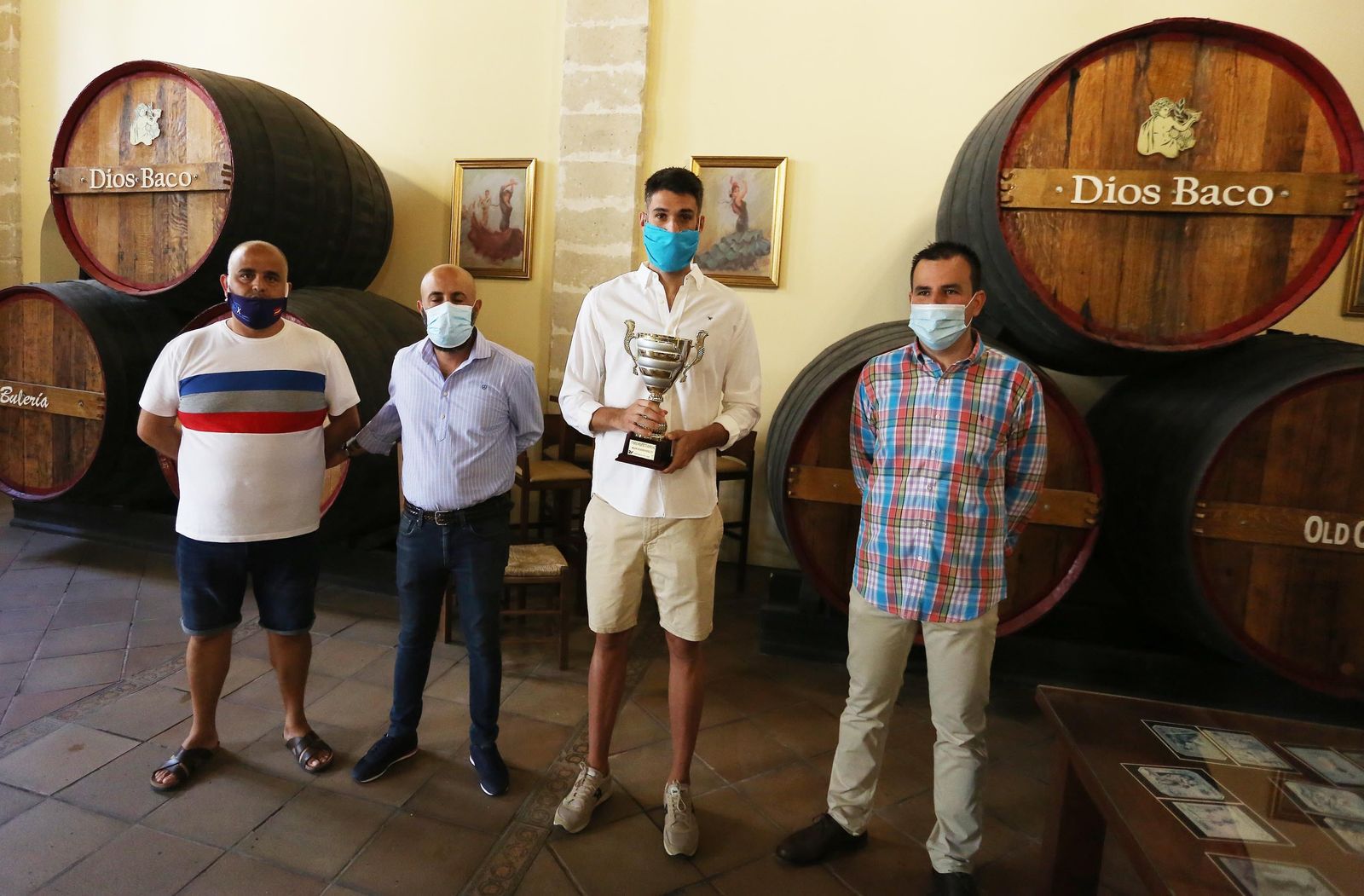 Borja, junto a José Luis Mateos, Titín Gil Zarzana y José Manuel Vilarchao.