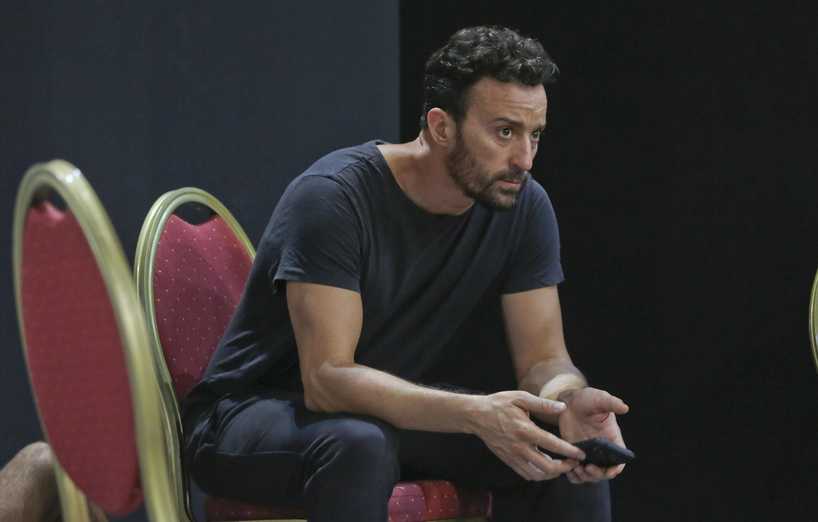 Ensayo con Antonio Banderas de la obra que estrenará el Teatro del Soho