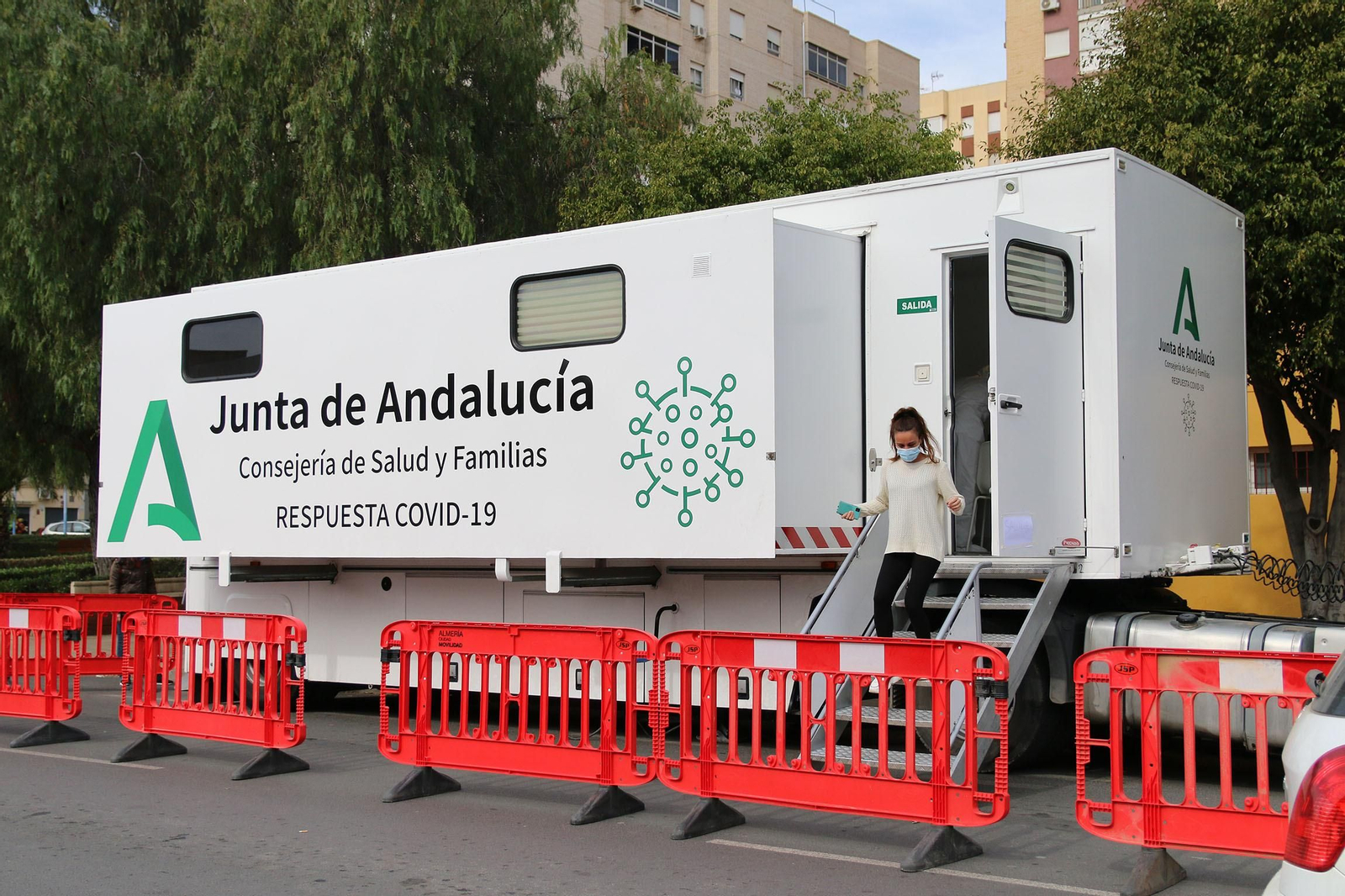 Unidad móvil estos días en la capital de Almería.