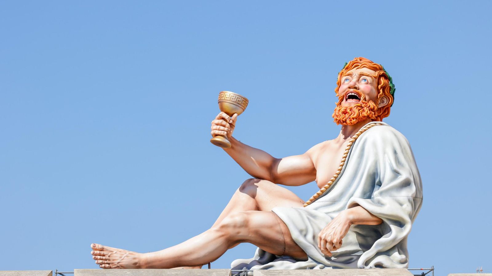 El dios Baco instalado en las Puertas de Tierra.