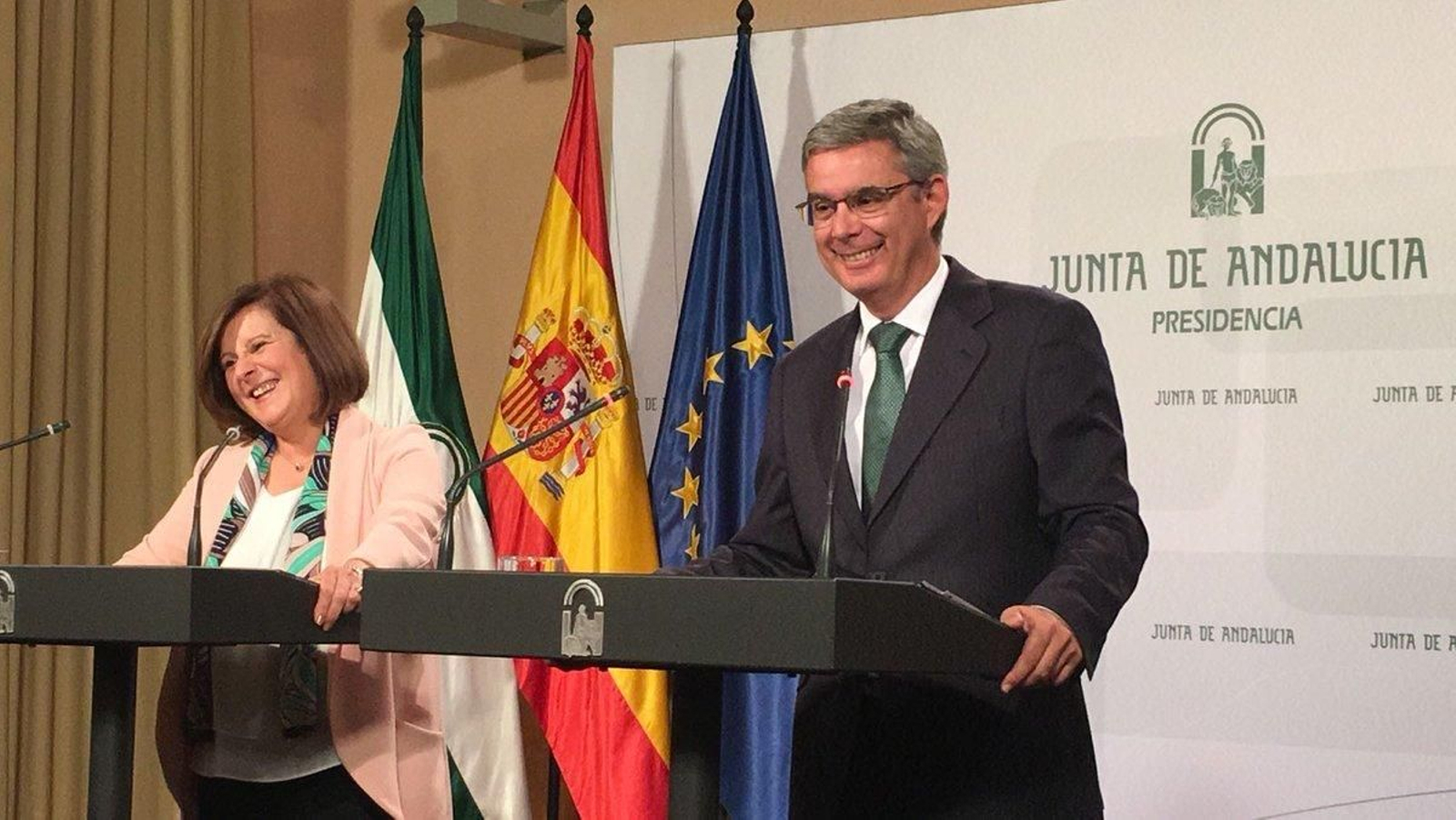 Blanco y Sánchez Rubio en Rueda de prensa.