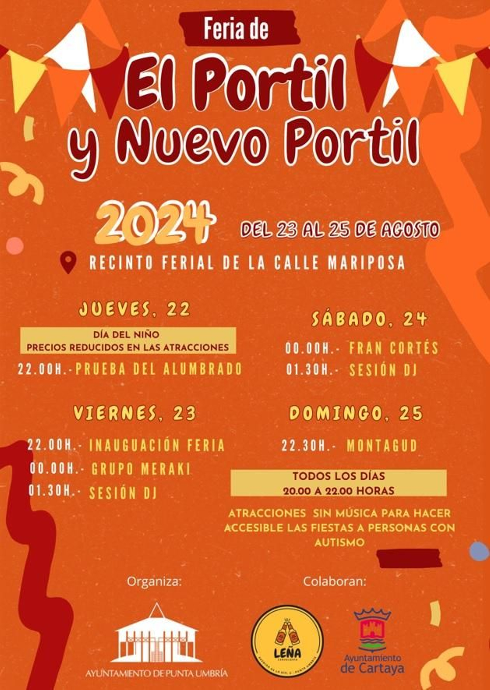 Cartel de la Feria de El Portil y Nuevo Portil.