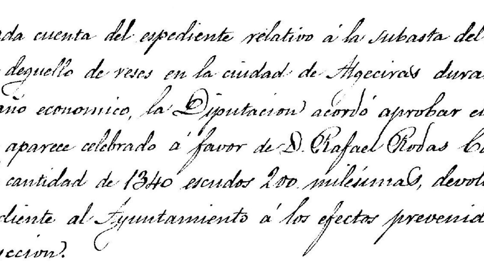 Concesión del derecho de degüello de reses en Algeciras.