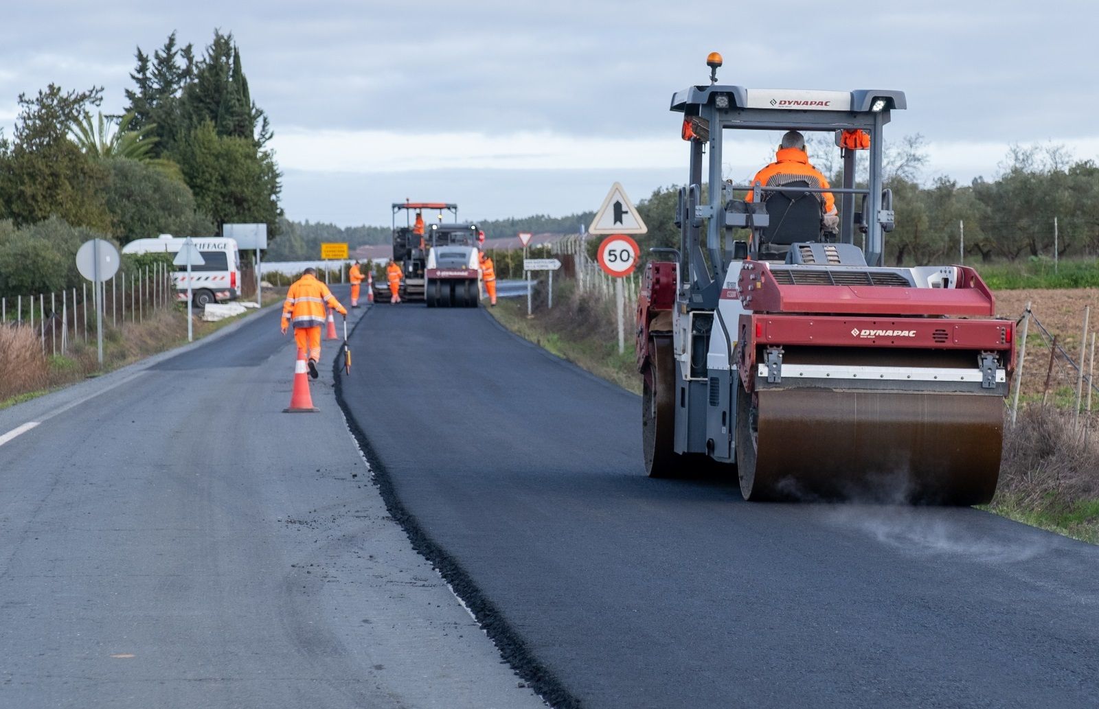 Carretera de Tariquejos en obras