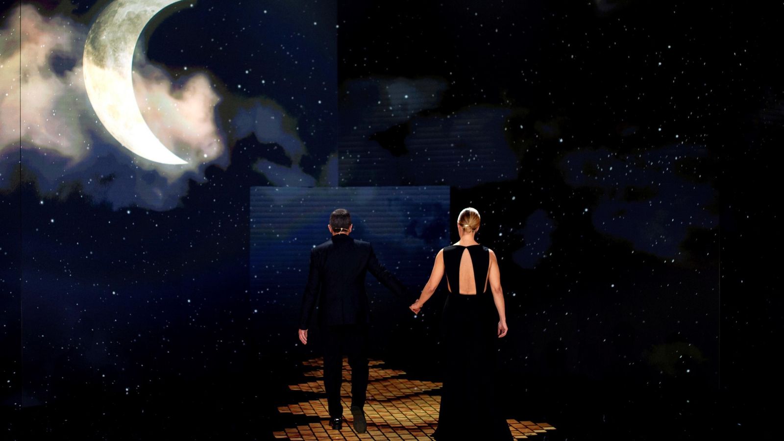 Con María Casado, durante la gala.