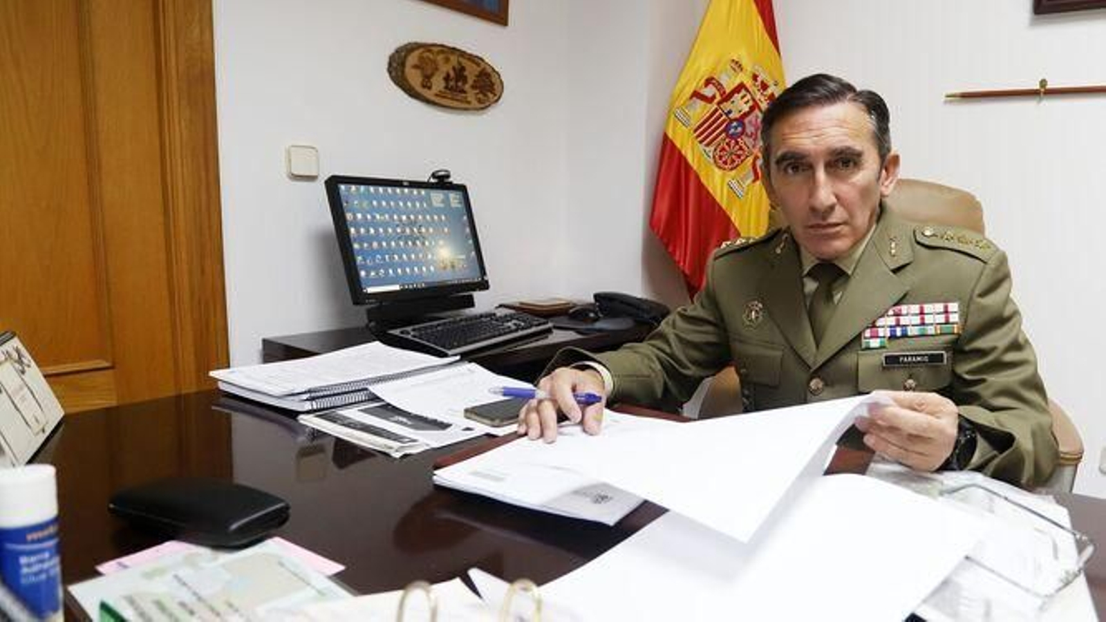 El coronel Amós Paramio, subdelegado de Defensa en Huelva.