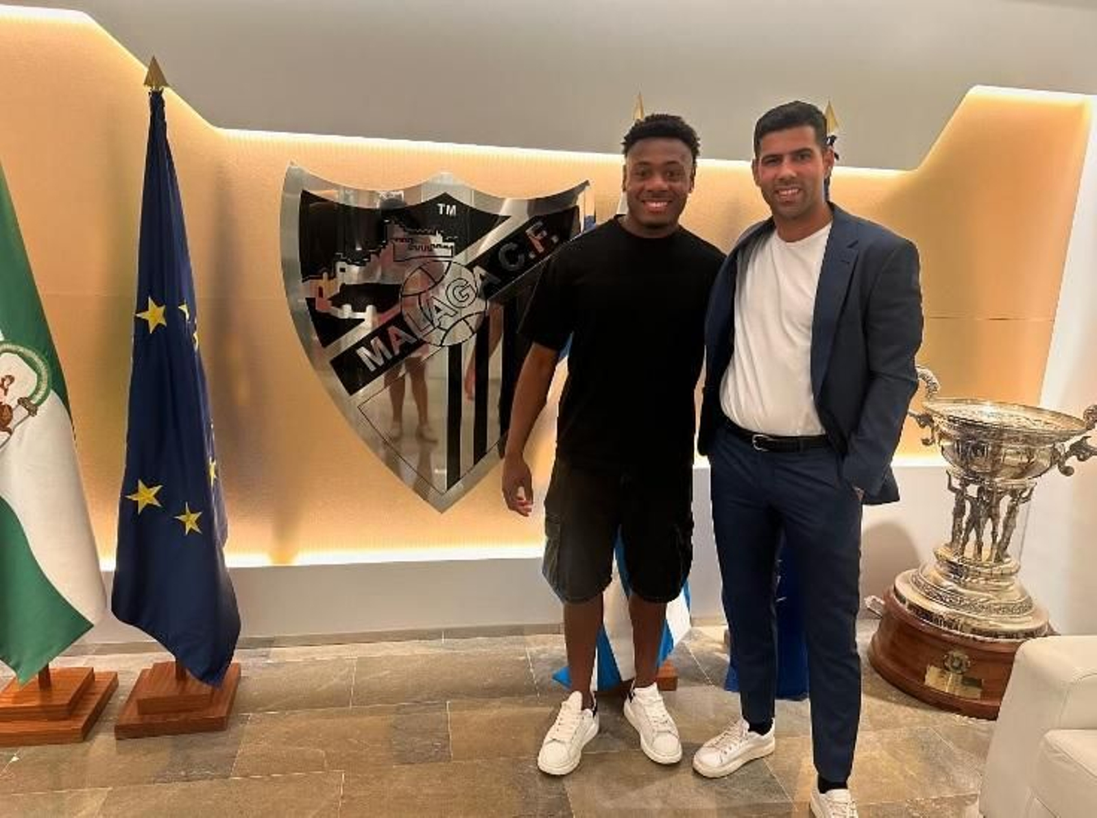 Abreu, con Juanfran.