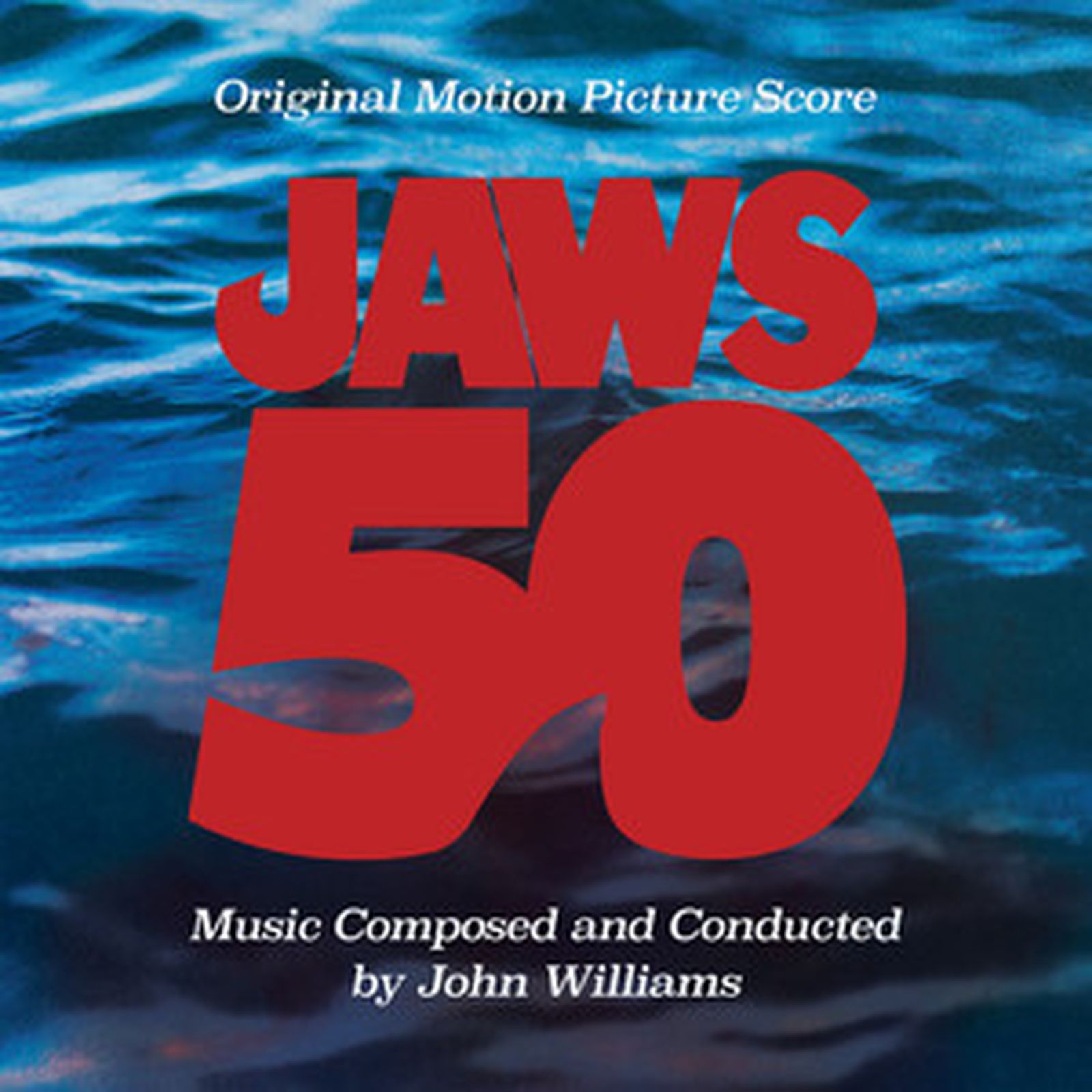 Portada de la edición digital 50 aniversario del score original de 'Jaws'.