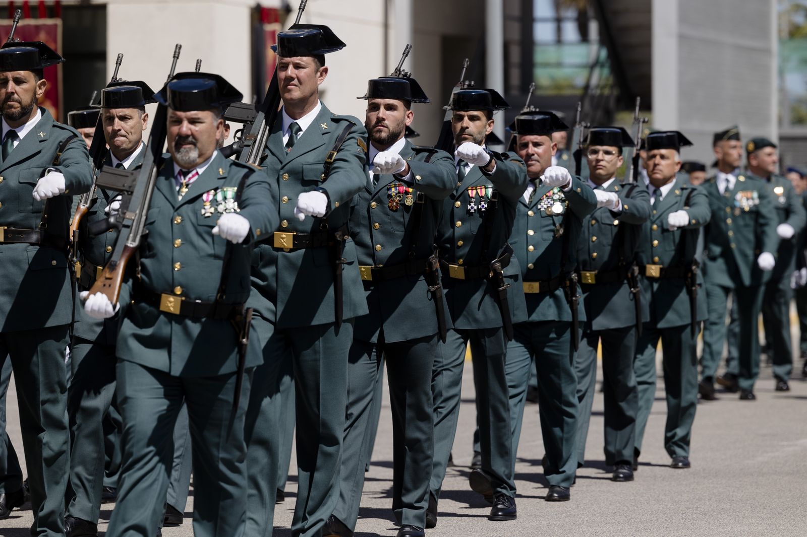 Toma de posesión del coronel Luis Martín Velasco como jefe de la Comandancia de la Guardia Civil  de Cádiz