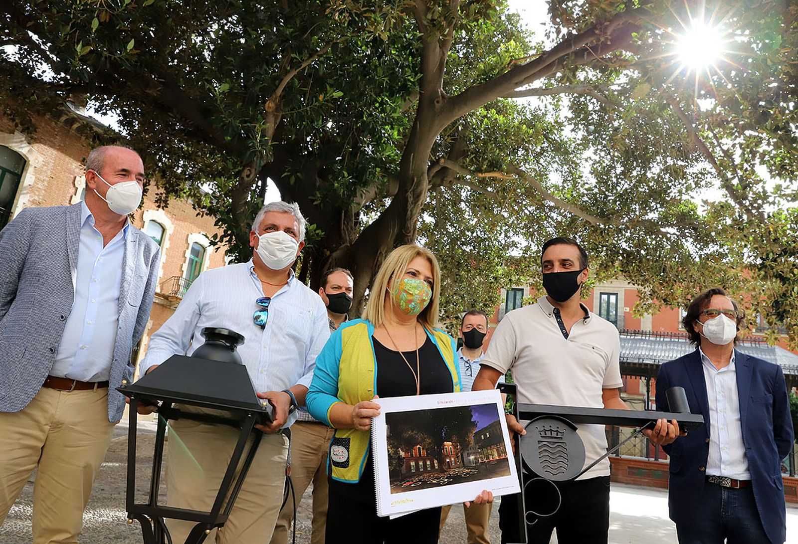 Mamen Sánchez, en el inicio de las obras de Iluminación Singular.