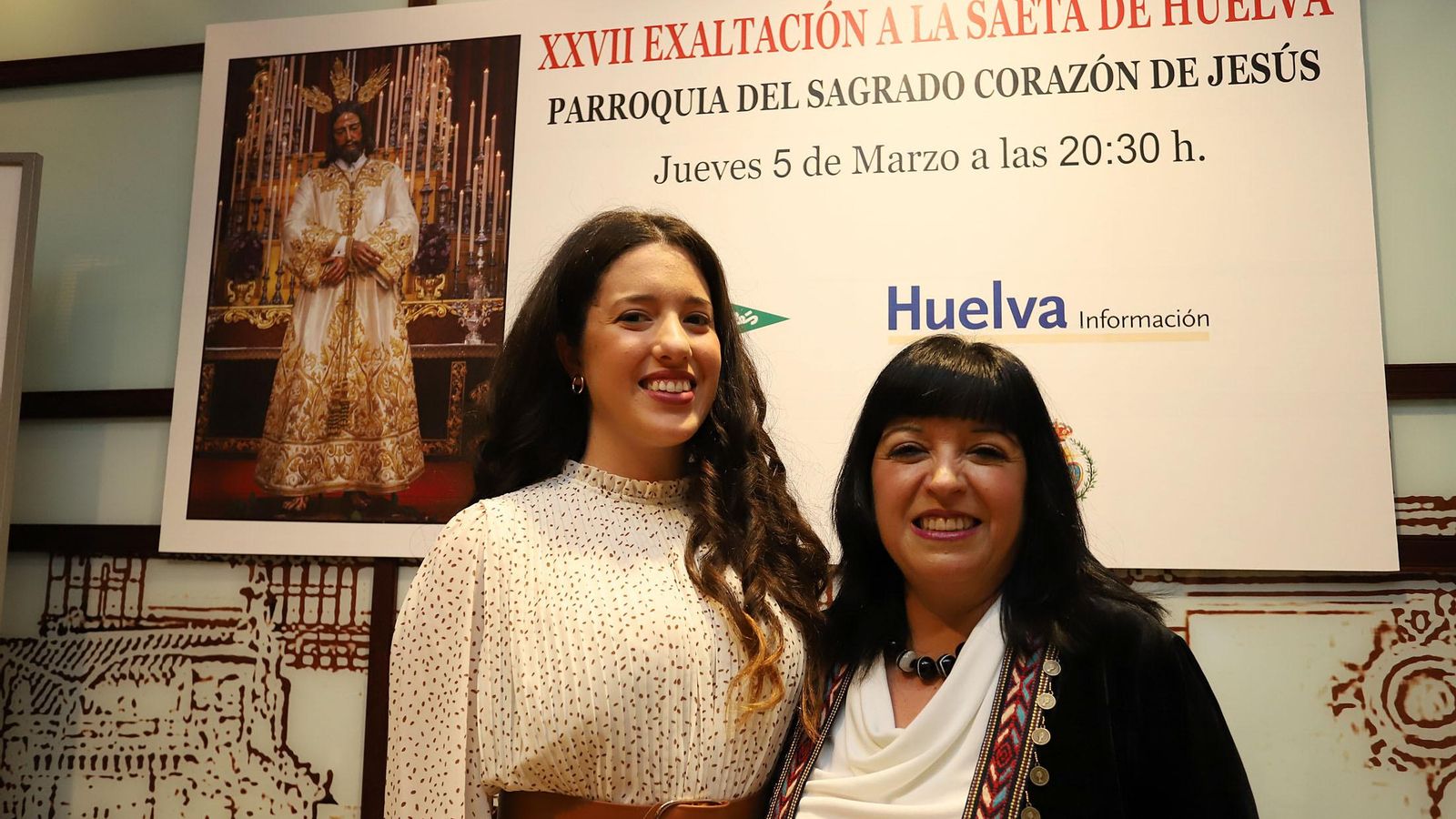 Beatriz Romero y Cinta Ortega, protagonistas de la XXVII Exaltación a la Saeta de Huelva.