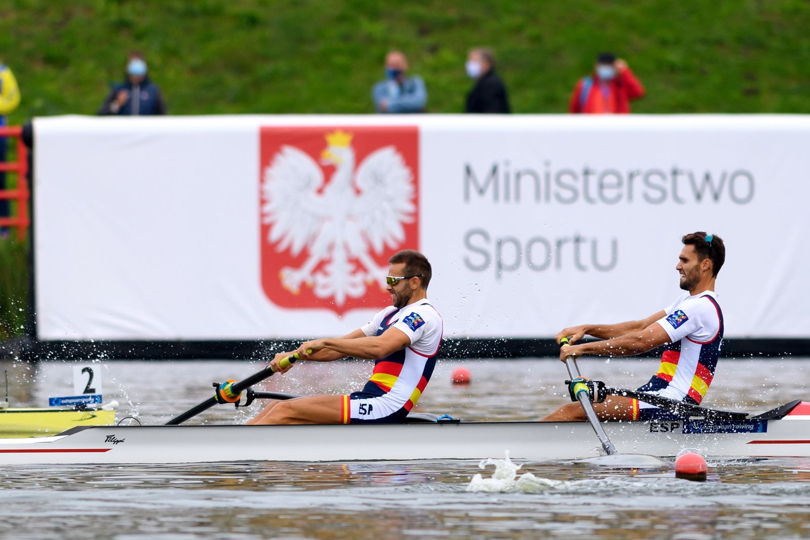 Javier García y Jaime Canalejo, en la semifinal de dos sin timonel.