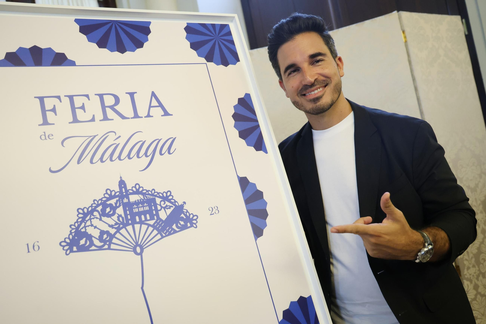 Javier Castillo en su presentación como pregonero de la Feria de Málaga 2025.