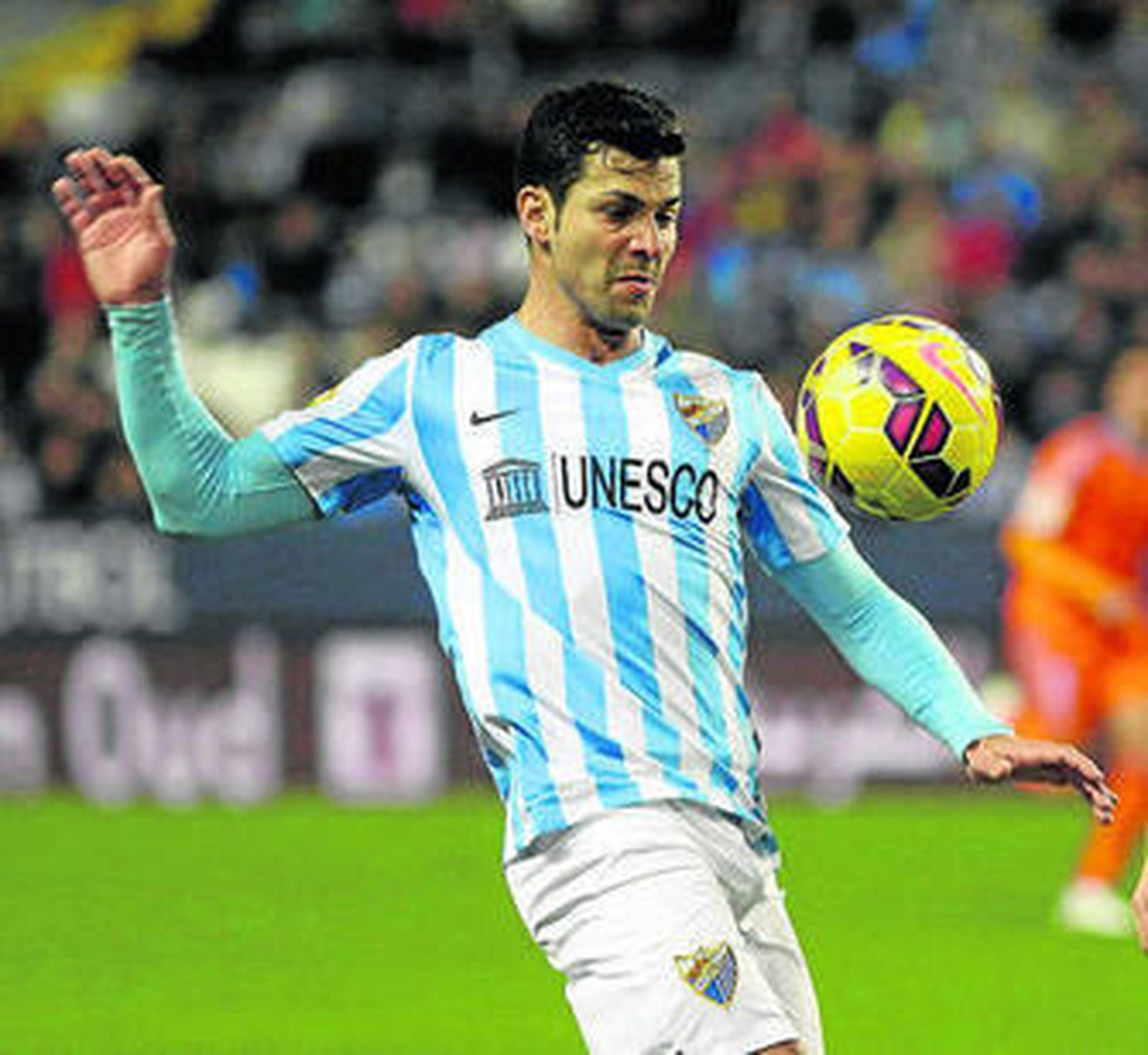 Javi Guerra, durante un partido de esta temporada.