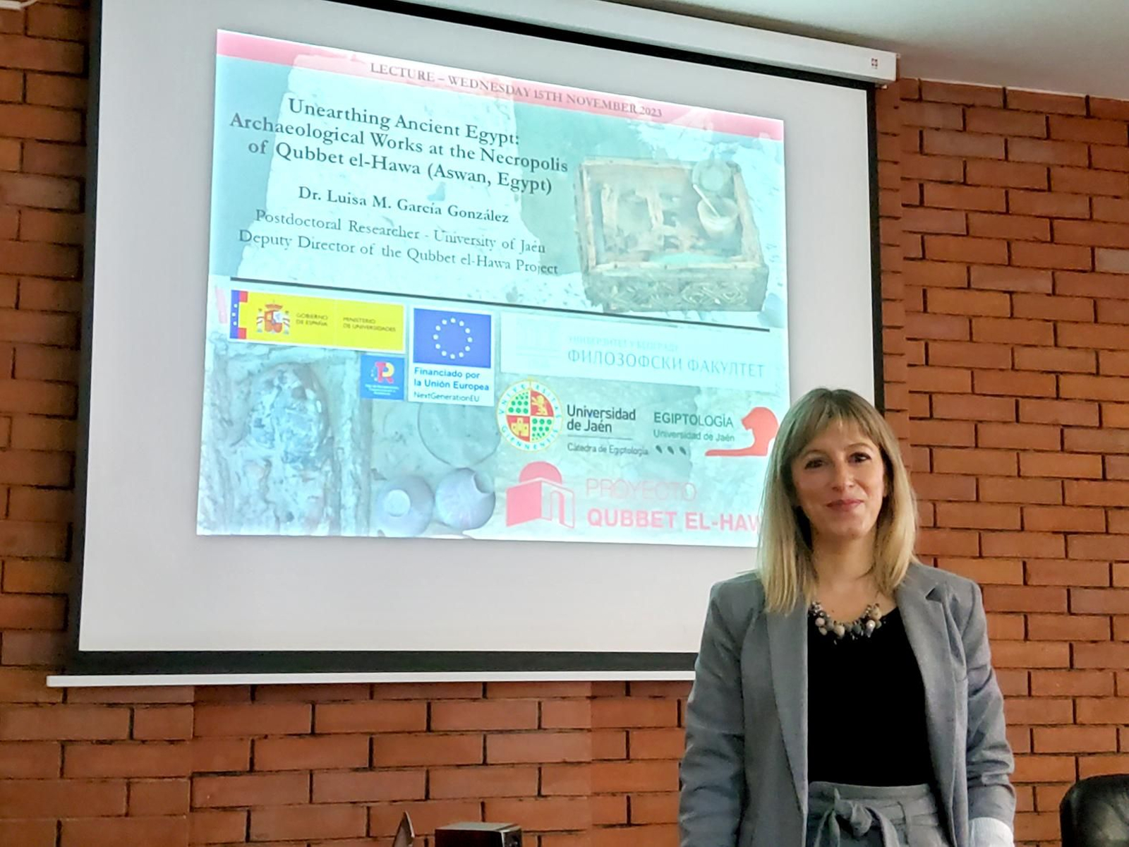 La UJA presenta  en la Universidad de Belgrado los trabajo arqueológicos que realiza en Egipto.