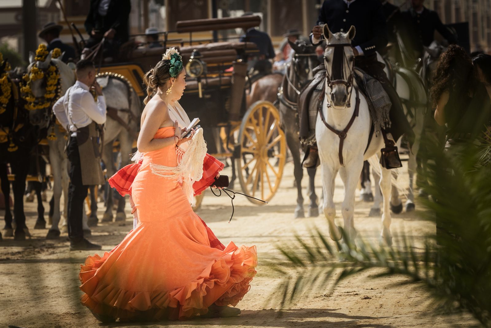 Calor y ambiente en el último día de la Feria de Jerez