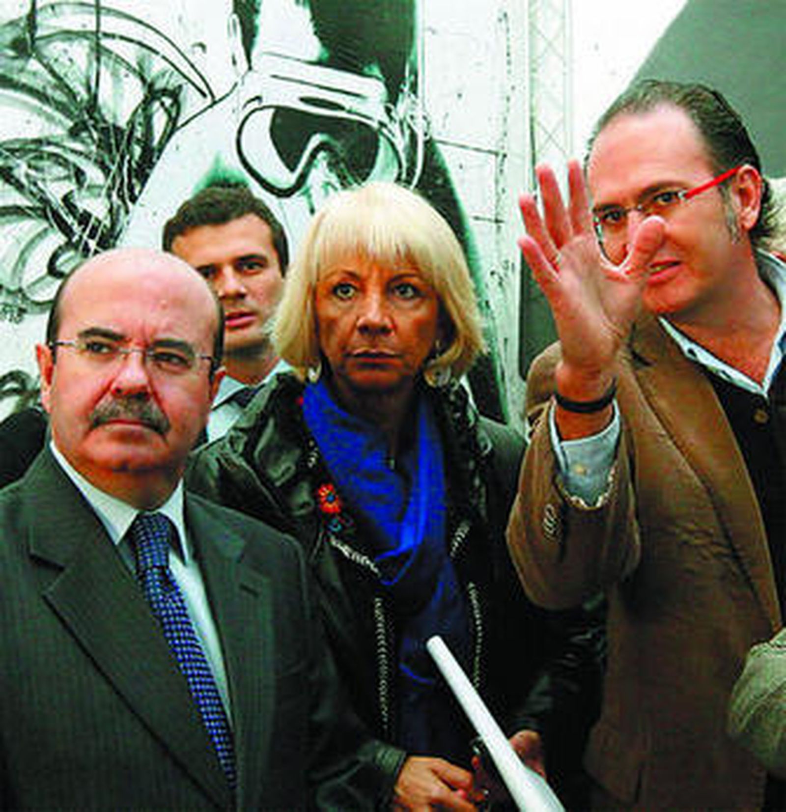 Gaspar Zarrías, Teófila Martínez e Ignacio González.