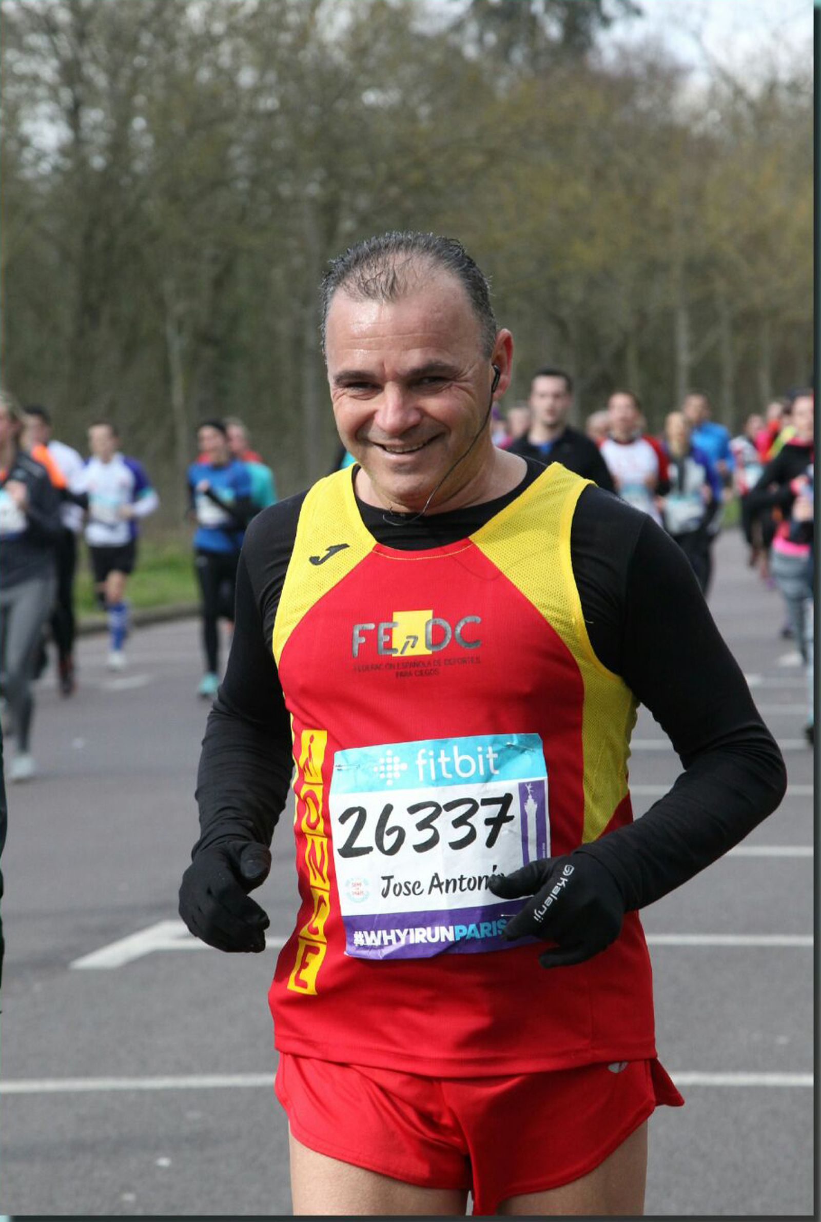 José Antonio Parra, atleta jerezano con discapacidad visual.