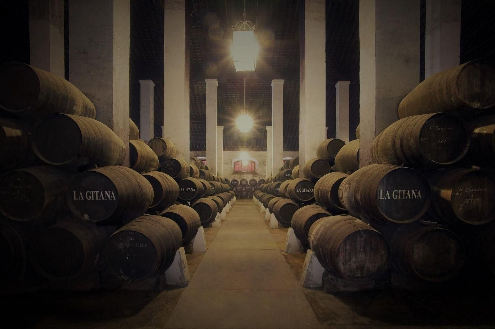 Bodegas. Interior de la Bodega Hidalgo- La Gitana.