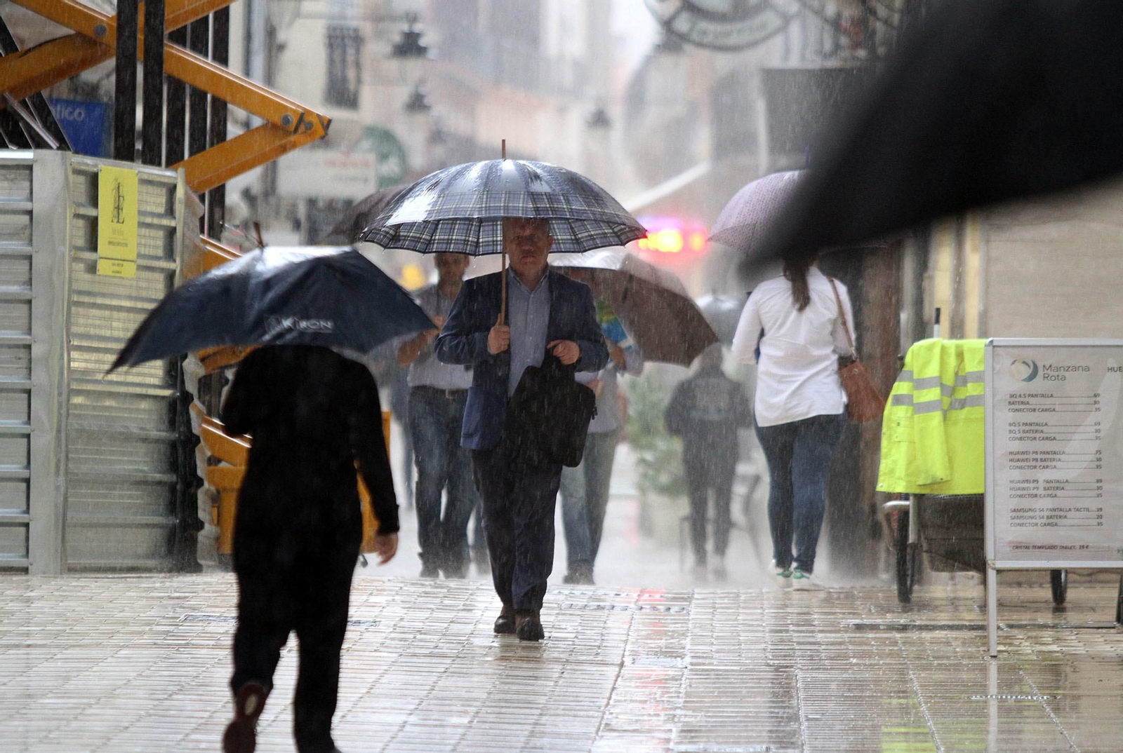 Imágenes del temporal de lluvia en Huelva.