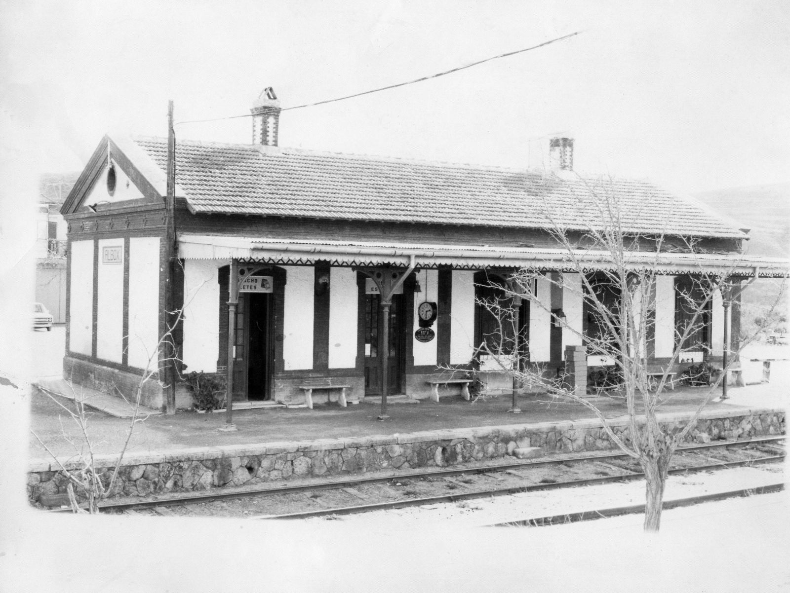 Estación del ferrocarril en Almanzora a finales del siglo XIX.
