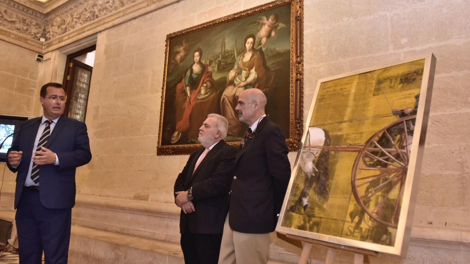 Presentación de Sevilla, Capital Mundial del Enganche, este miércoles, en el Ayuntamiento.