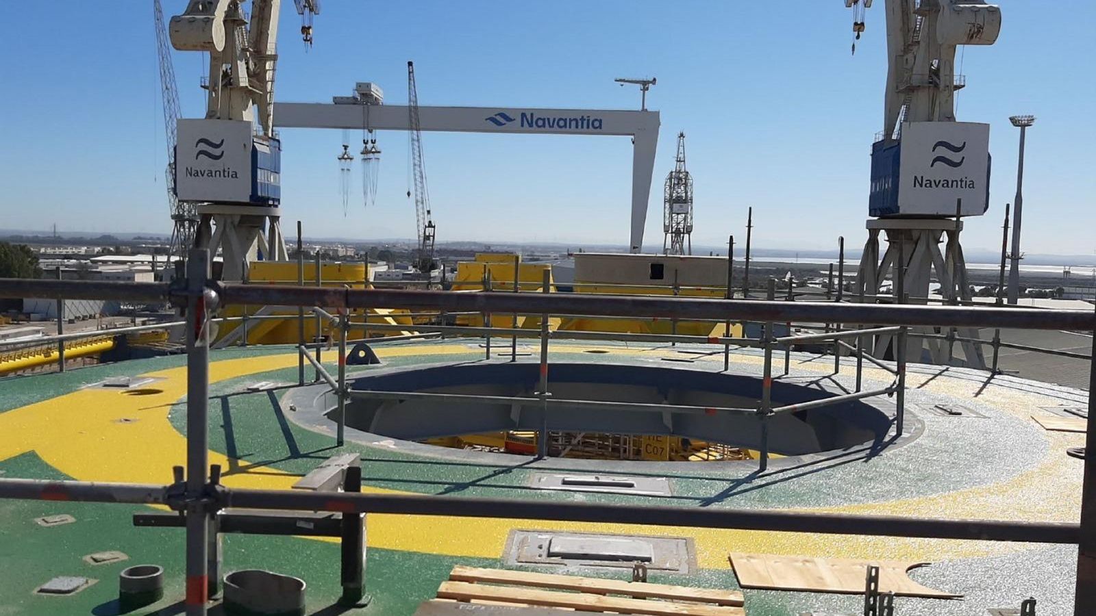 Plataforma en construcción para Equinor y Aibel en el astillero de Navantia Puerto Real.