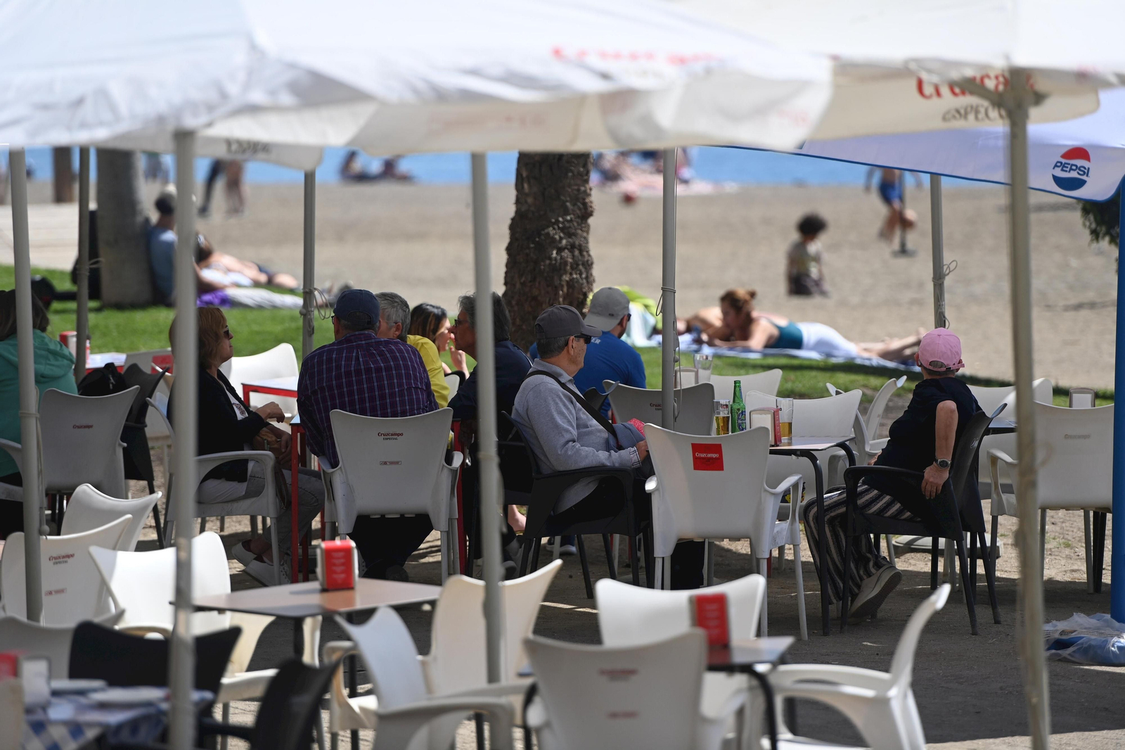 Un chiringuito a pie de playa, este sábado. Un chiringuito a pie de playa, este sábado.