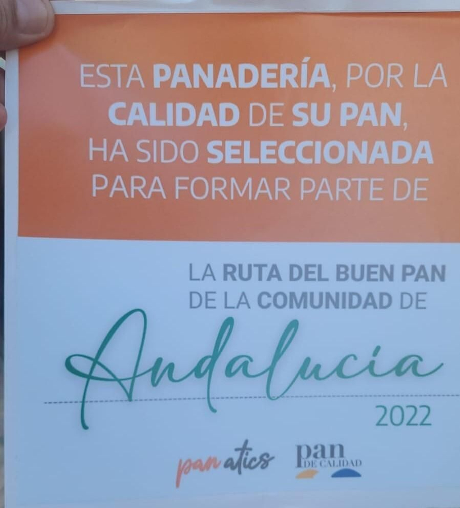 Certificación de la entrada de Olivapan en la 'Ruta del Buen Pan' de Andalucía.