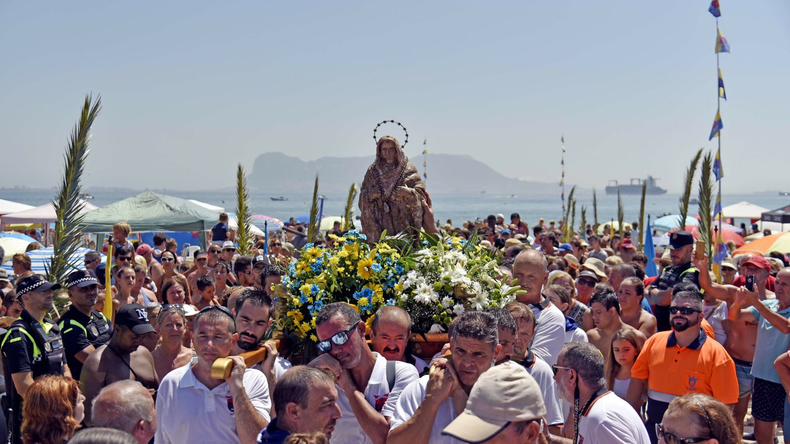 La romería de la Virgen de la Palma, el año pasado.
