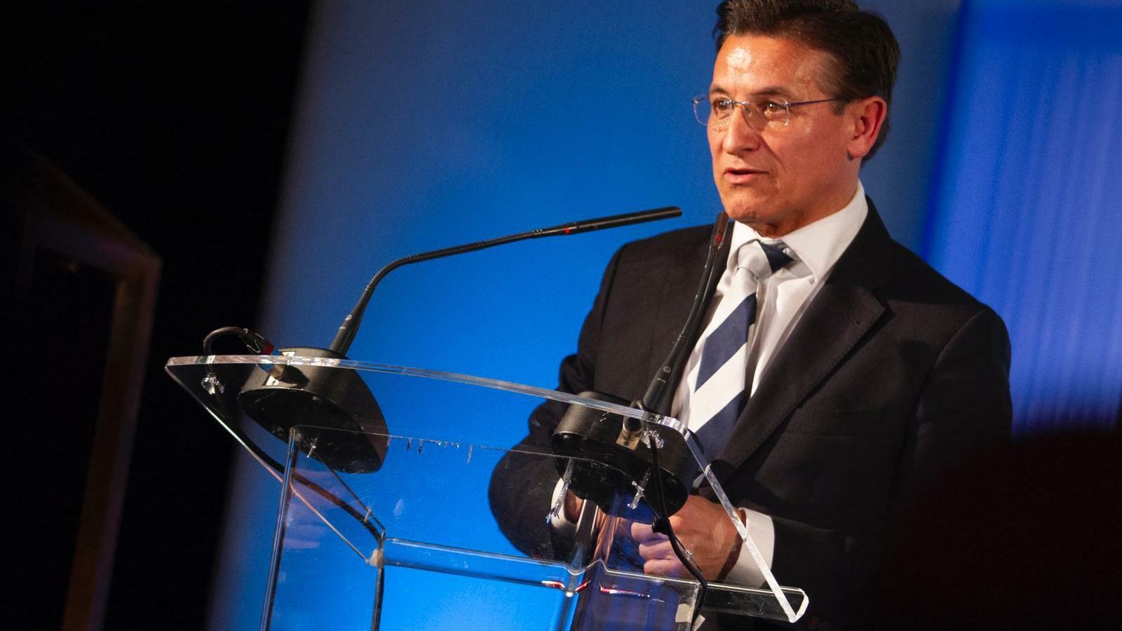 Luis Salvador, durante el discurso en la gala de Fitur