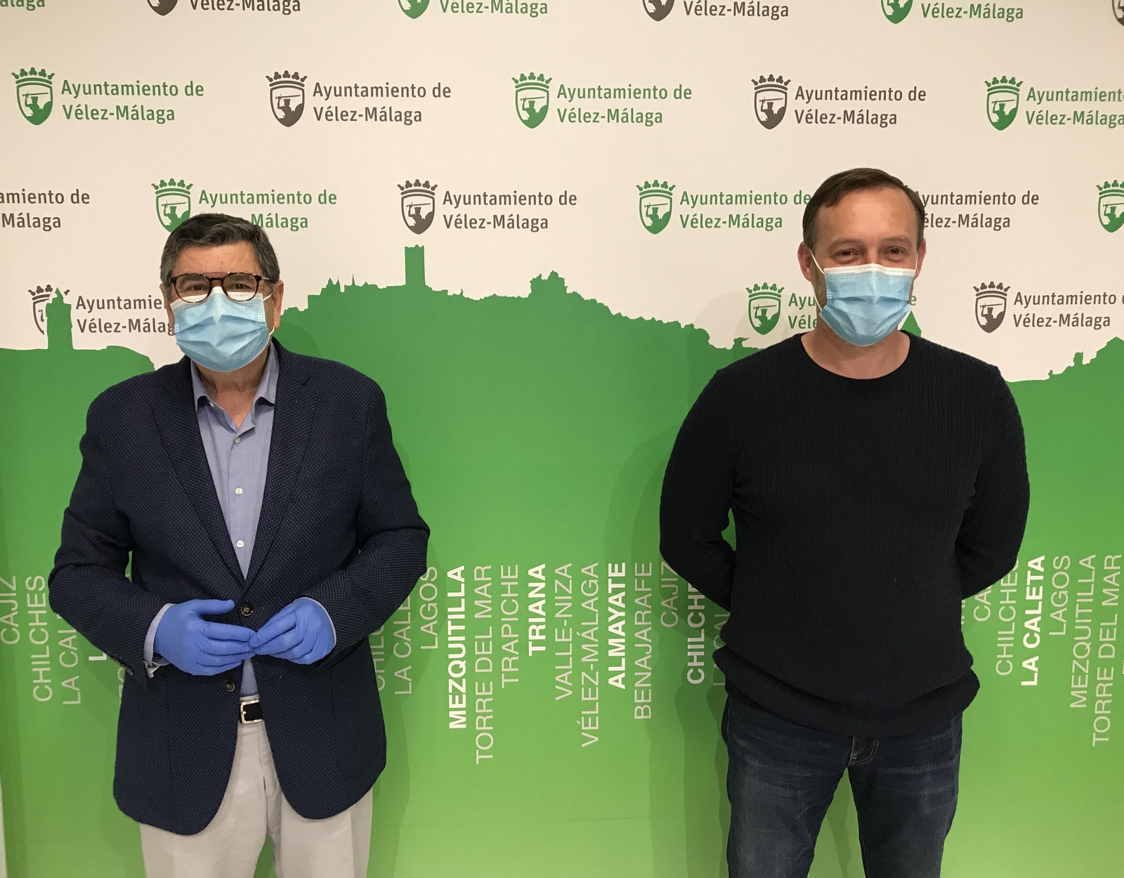 El alcalde, Antonio Moreno y el concejal de Hacienda, David Vilches.