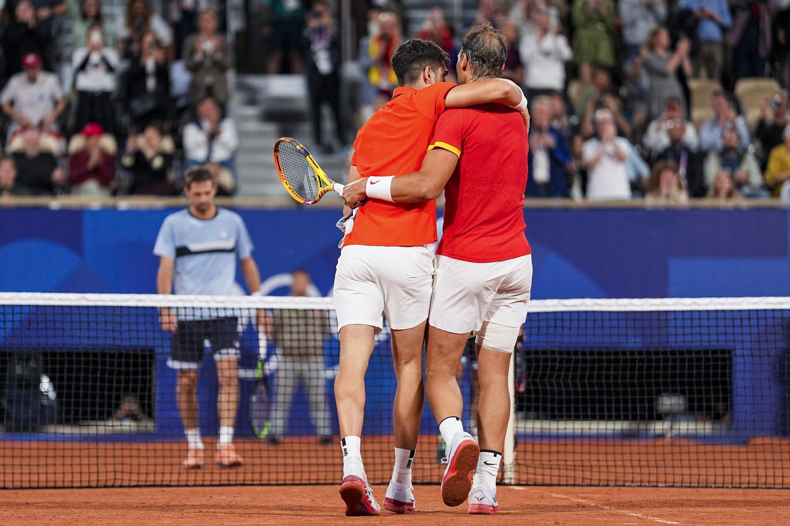 Las mejores fotos del estreno de Alcaraz y Nadal como pareja de dobles en los Juegos Olímpicos de París