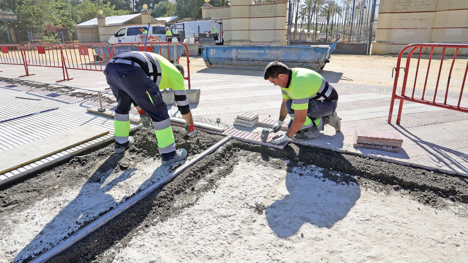 Preparativos en el Real de la Feria de Jerez