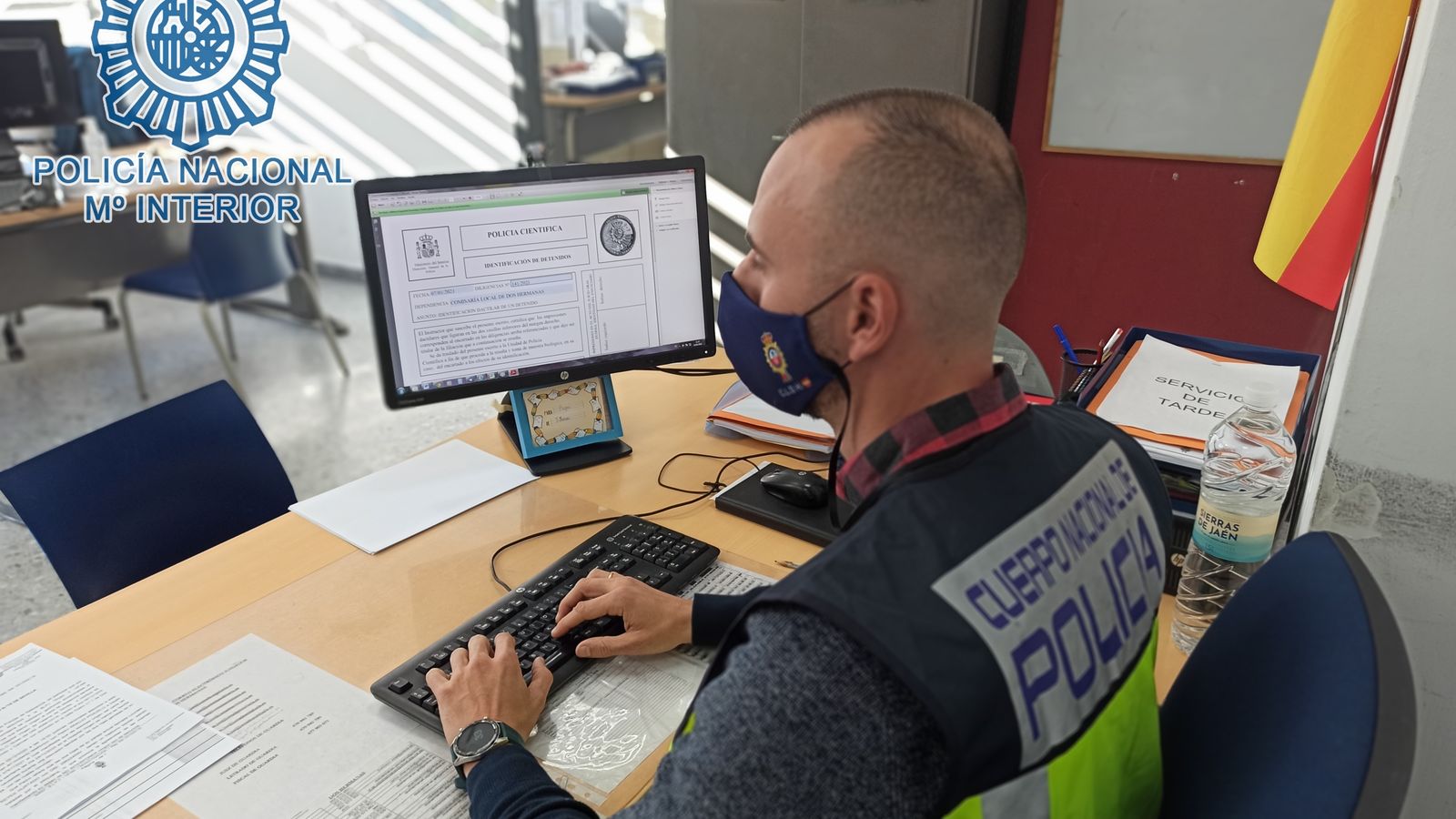 Fotografía difundida por la Policía Nacional junto con el comunicado de la detención de Francisco B. P.