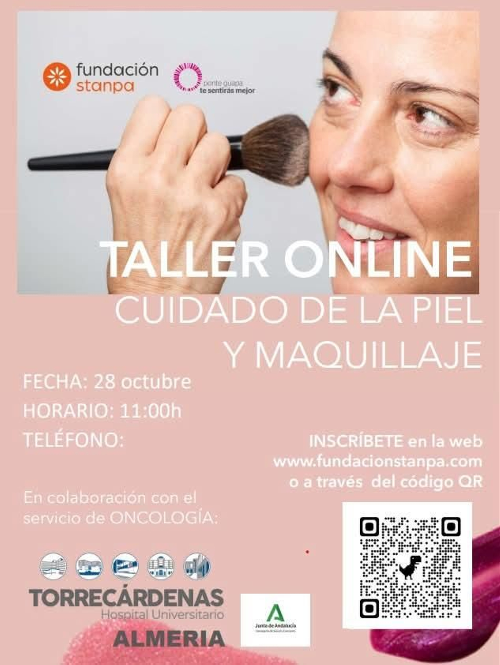 Cartel del taller que tendrá lugar el próximo 28 de octubre dirigido a pacientes oncológicas