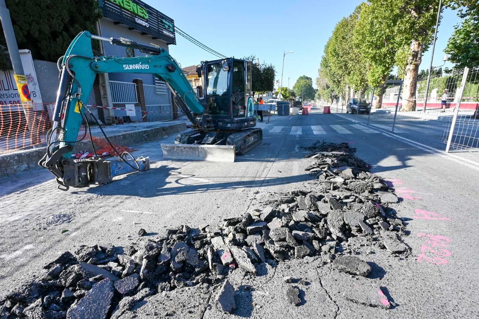 Obras de la ZBE de Armilla