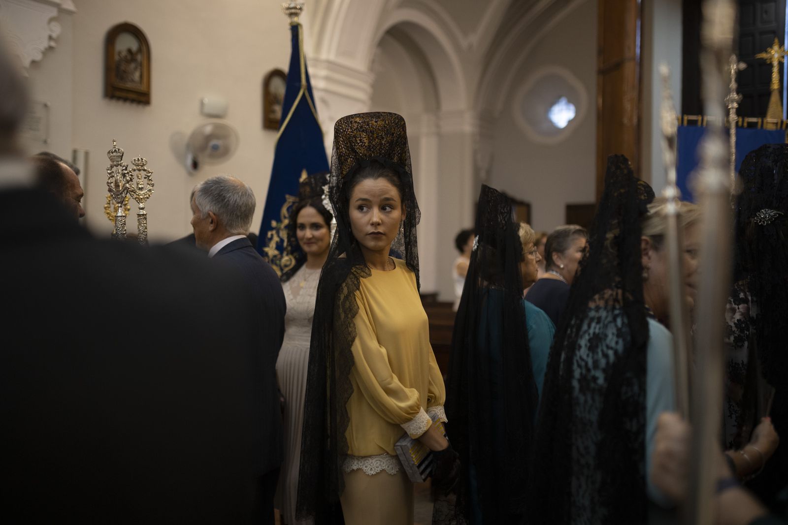 Imágenes de la procesión de la Virgen de la Cinta por el centro de la ciudad