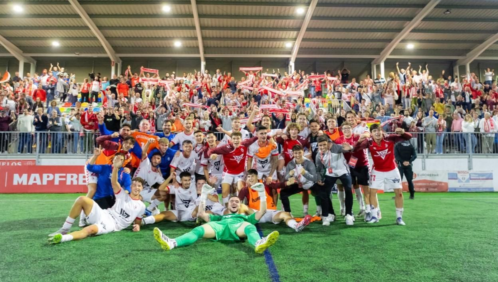 El Club Atlético Antoniano, tras su victoria frente al Castellón