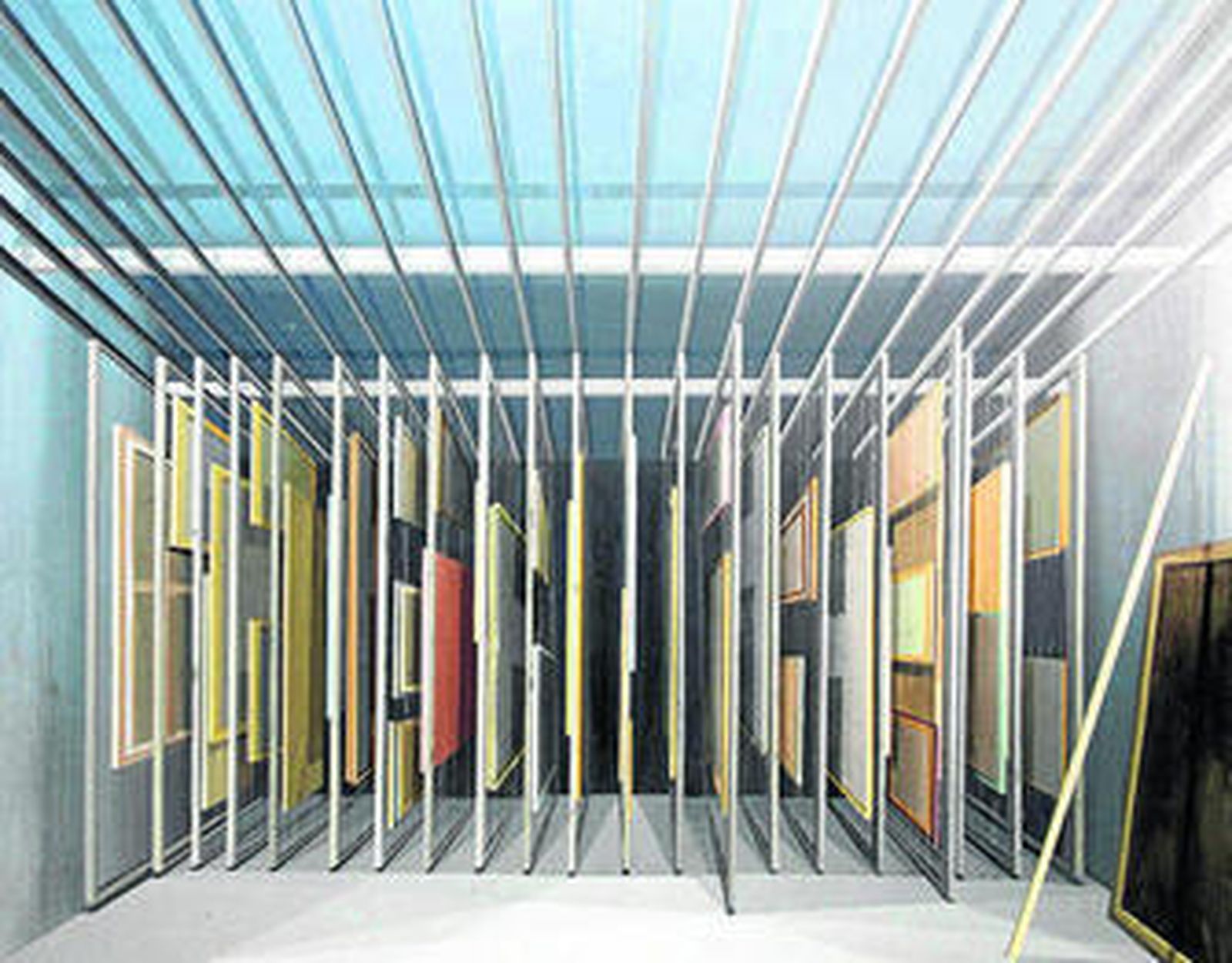 Una obra que recrea los 'peines' del Museo del Prado durante la Guerra Civil.