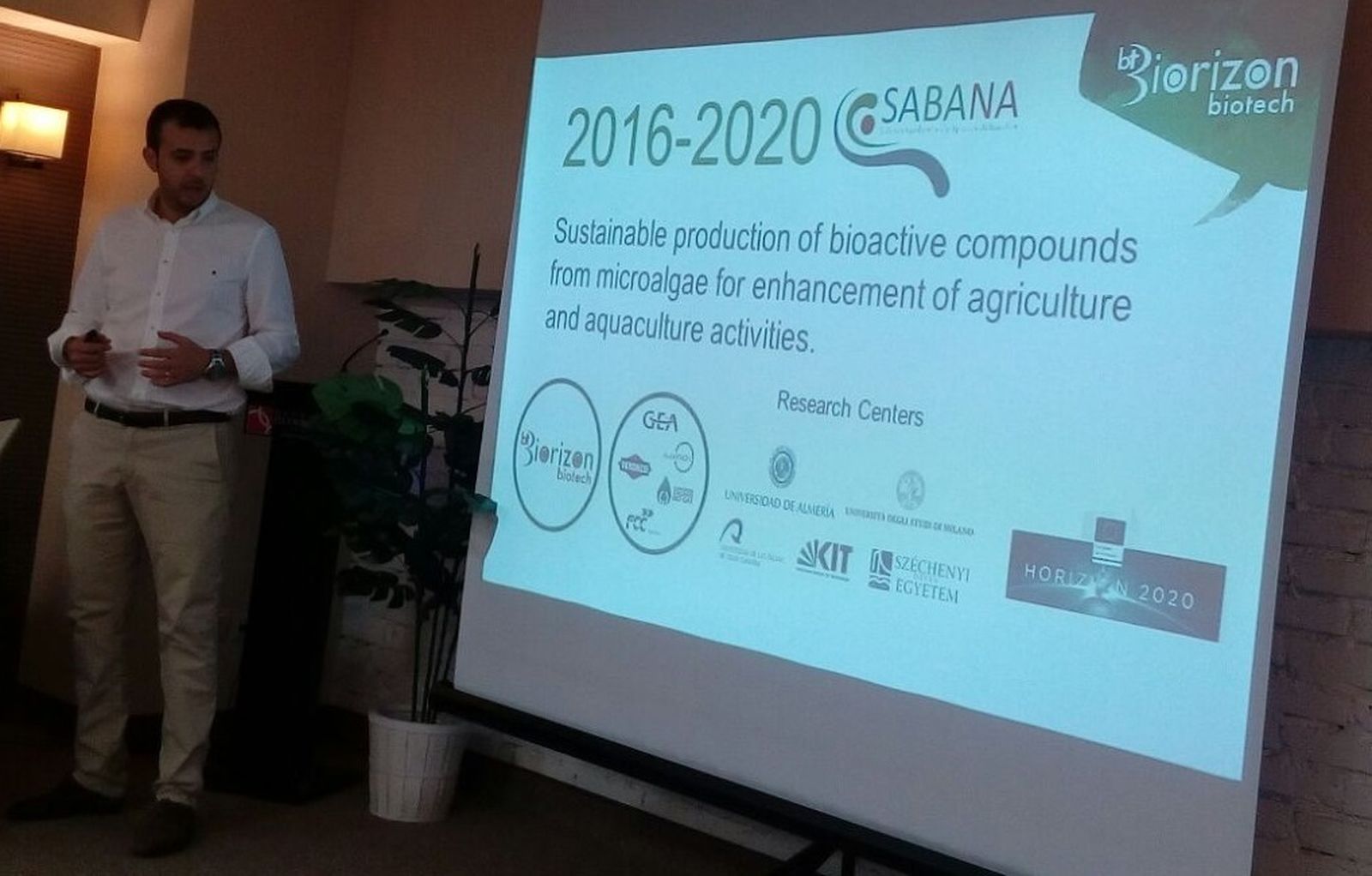 Presentación por BiorizonBiotech del proyecto H2020-Sabana en la ciudad de Kemorovo.