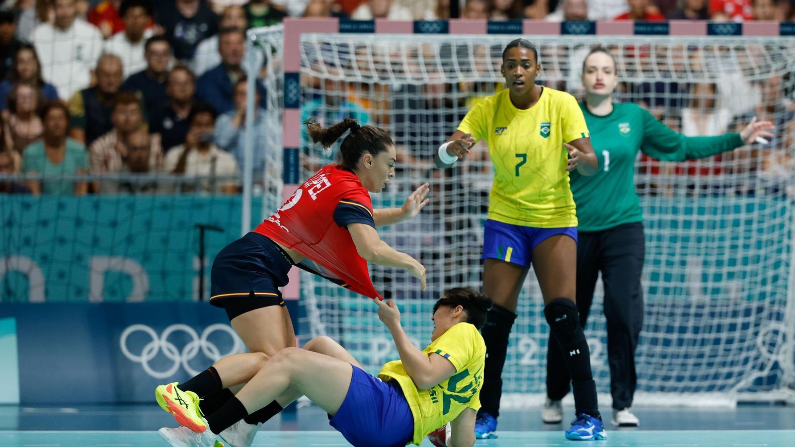 Marta López ante Brasil en los Juegos Olímpicos