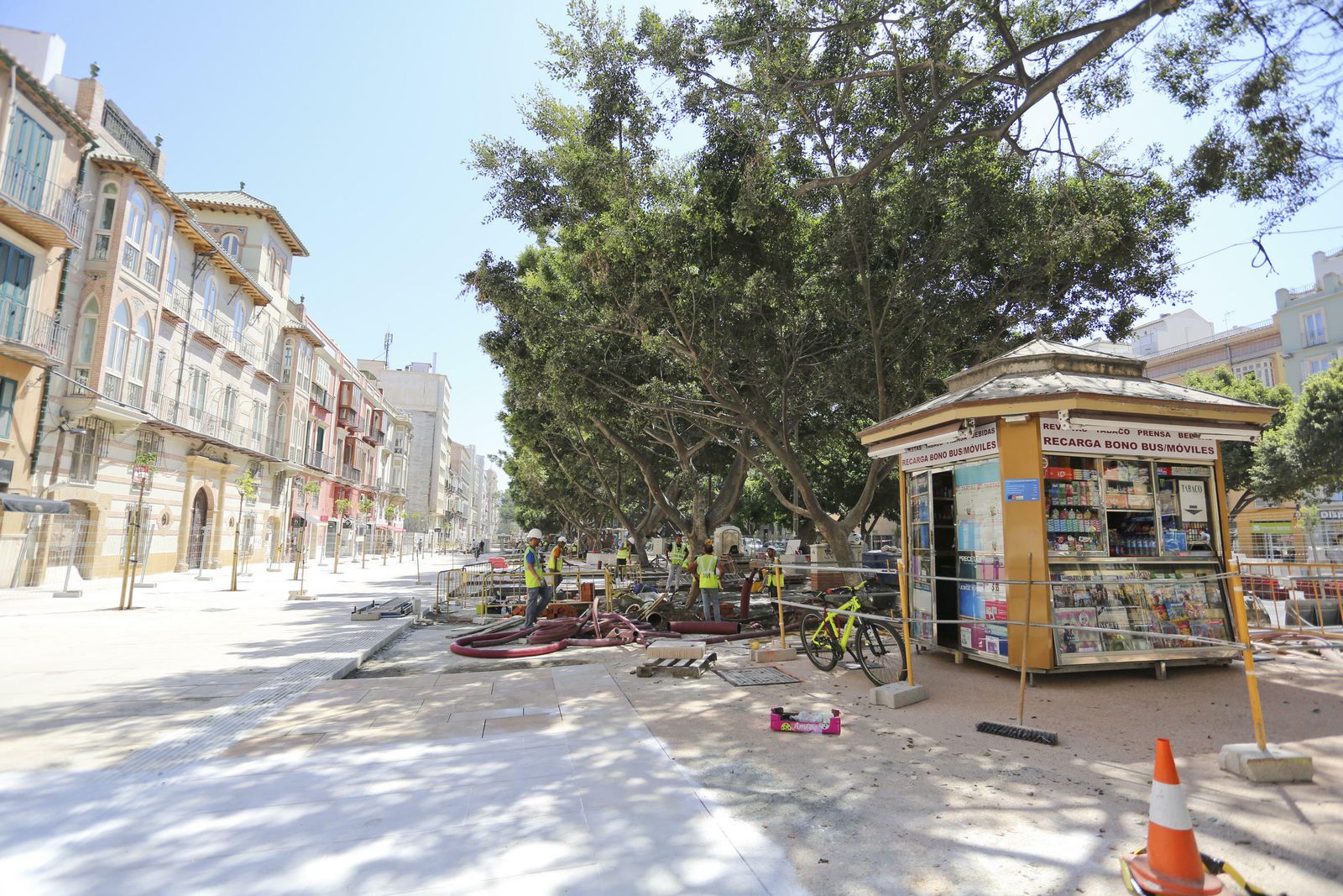 Las fotos de la peatonalización de la Alameda Principal de Málaga