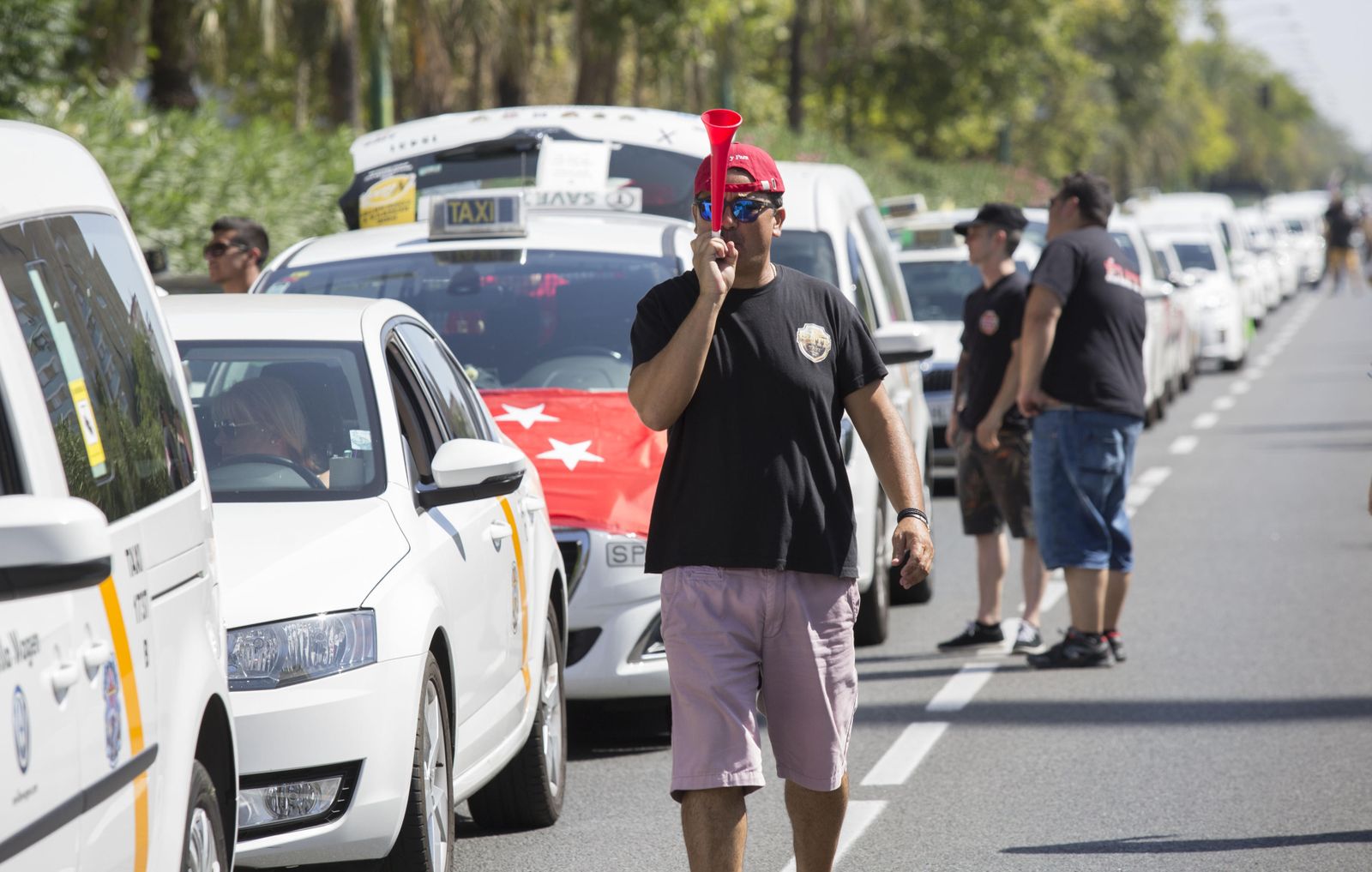 La huelga del taxi en Sevilla